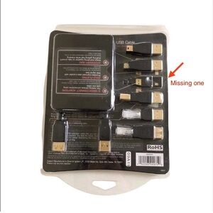 Gigaware USB Cable Adapter 5-in-1 Set with Extension Cable